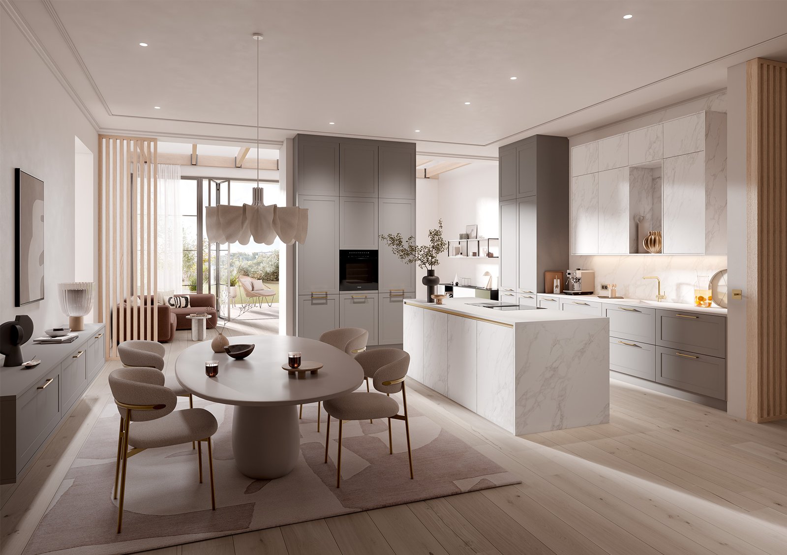 Cocinas abiertas al salón: fomentando la conexión