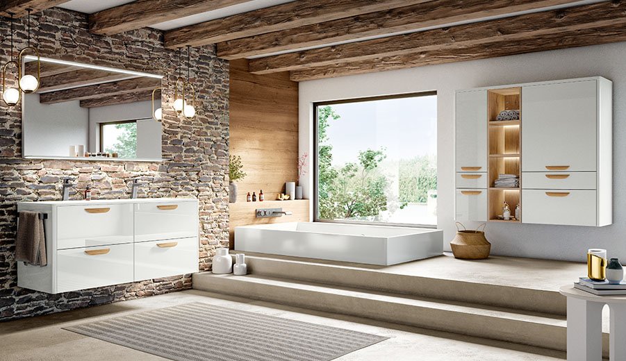 Colores suaves y naturales: la clave para un baño relajante y sofisticado