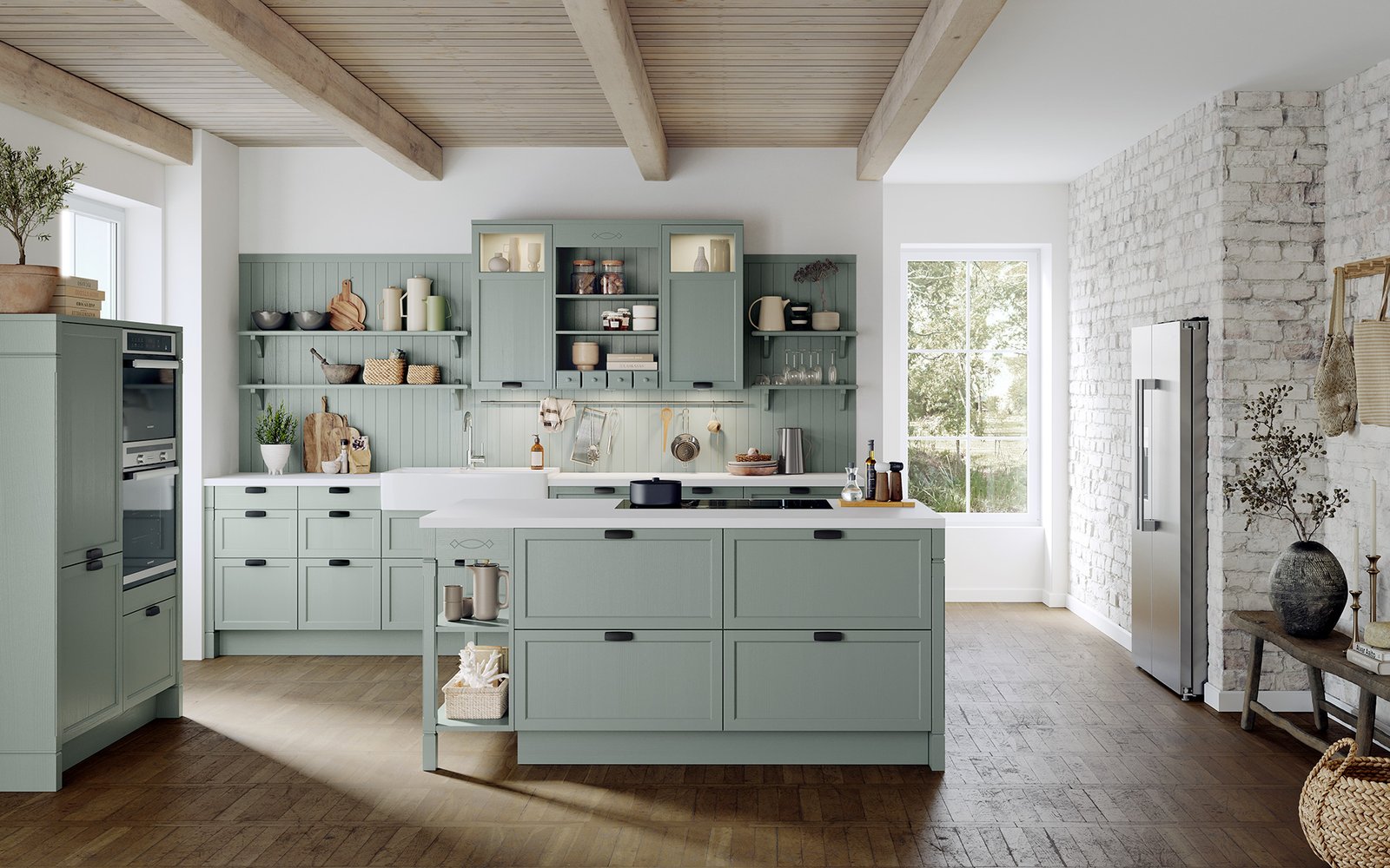 Cocinas verdes: la armonía de la naturaleza en tu hogar