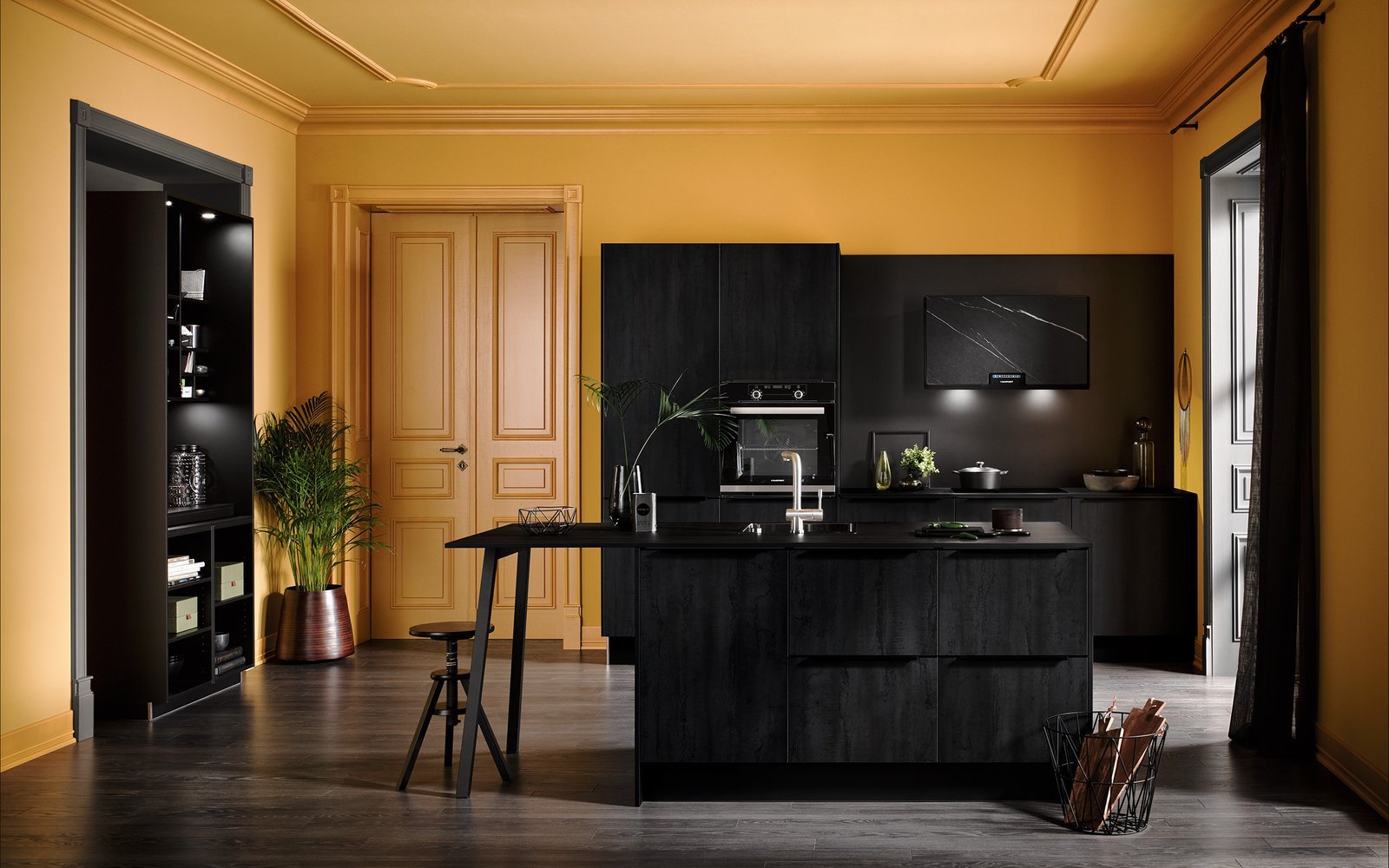 Elegancia en la cocina: cocinas negras